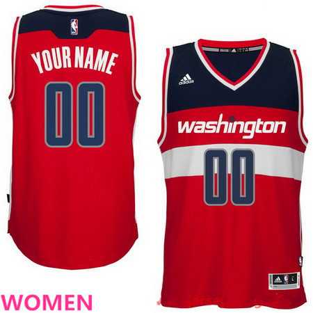 Women's Customized Washington Wizards Red Adidas Swingman Road Basketball Jersey